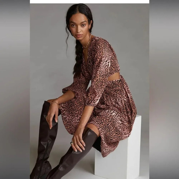 Anthropologie Ranna Gill leopard dress - Picture 2 of 16